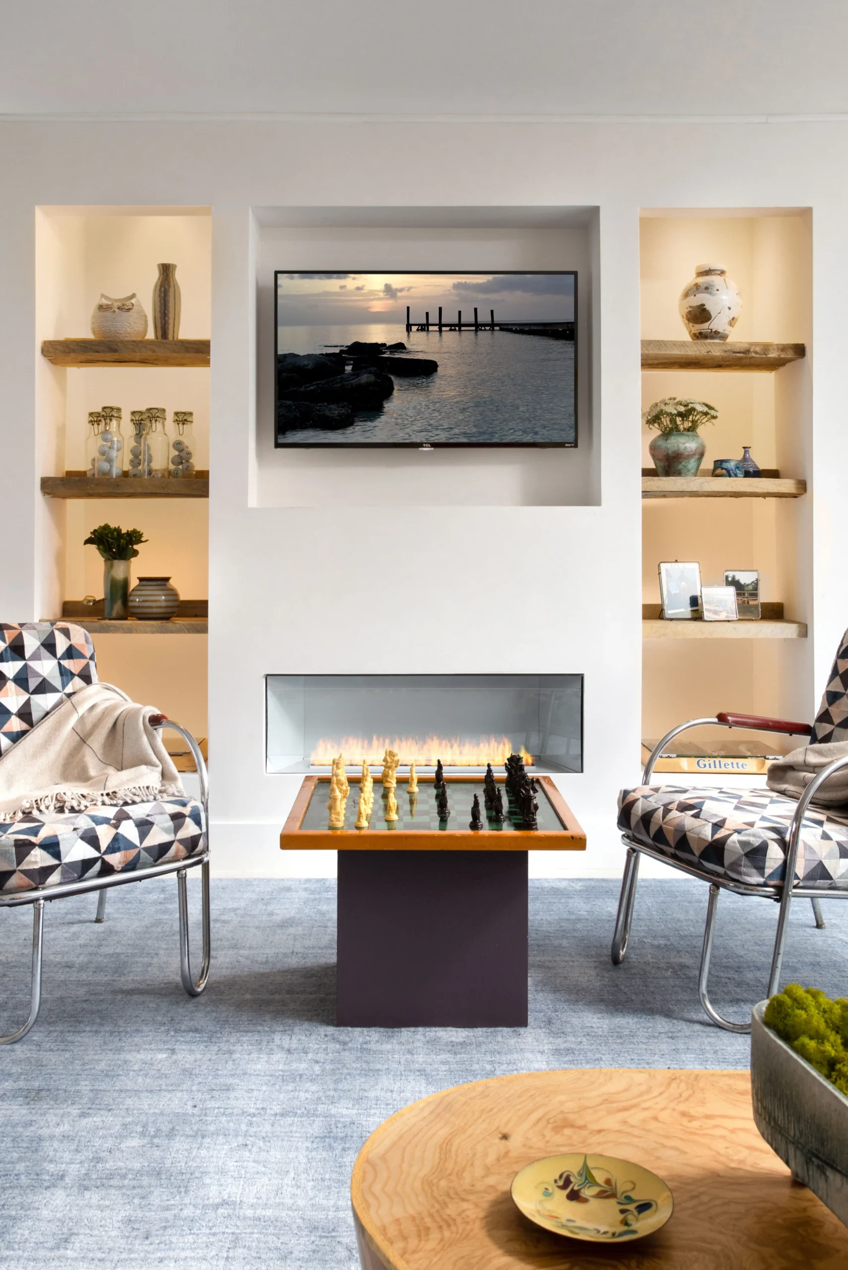 TV Installed inside a customized TV Decor