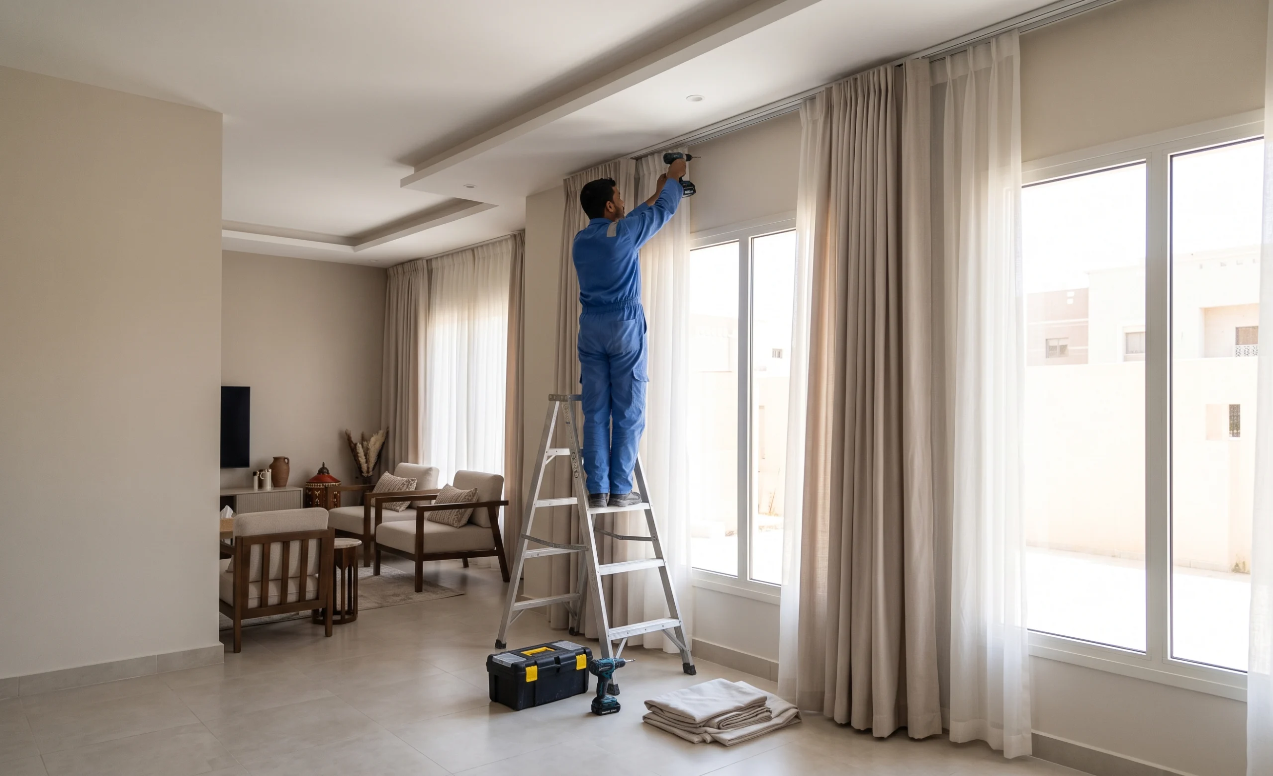 Curtain Installation In Riyadh By Masheera Interiors